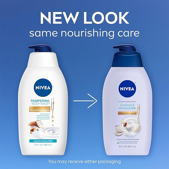 NIVEA Pampering Coconut and Almond Milk Body Wash - Image 2
