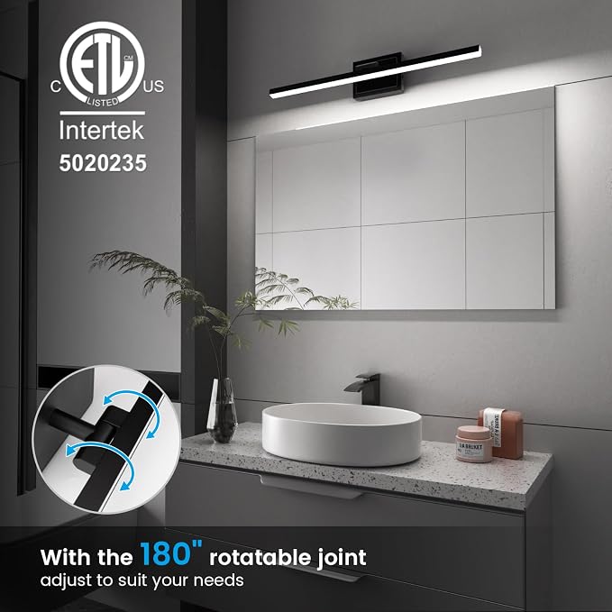 VOLISUN Modern Bathroom Vanity Light 24 inch, 14W Dimmable 5CCT Led Bathroom - Image 2