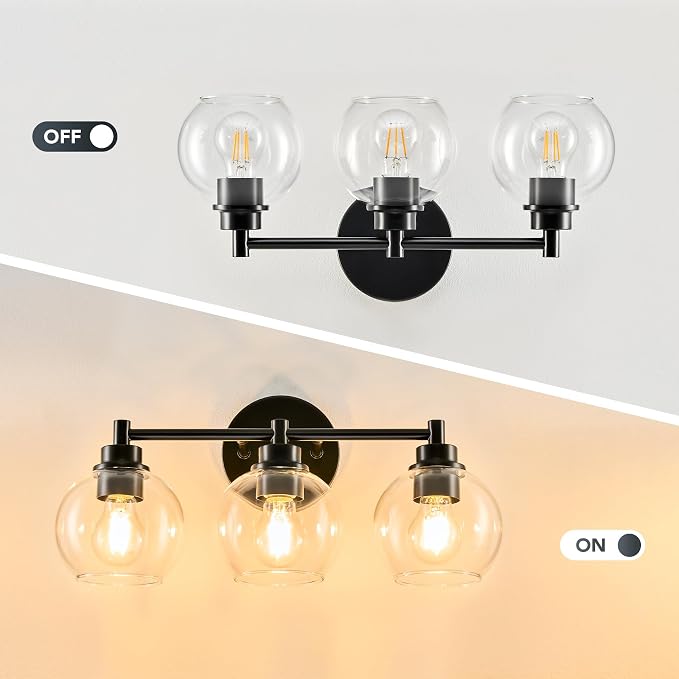 VONLUCE Bathroom Light Fixtures, 3-Light Vanity Light - Image 2
