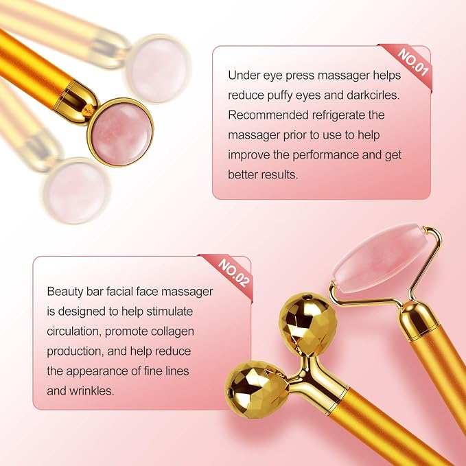 3-IN-1 Electric Jade Roller 3D Roller Facial Roller & Face Massager - Image 7
