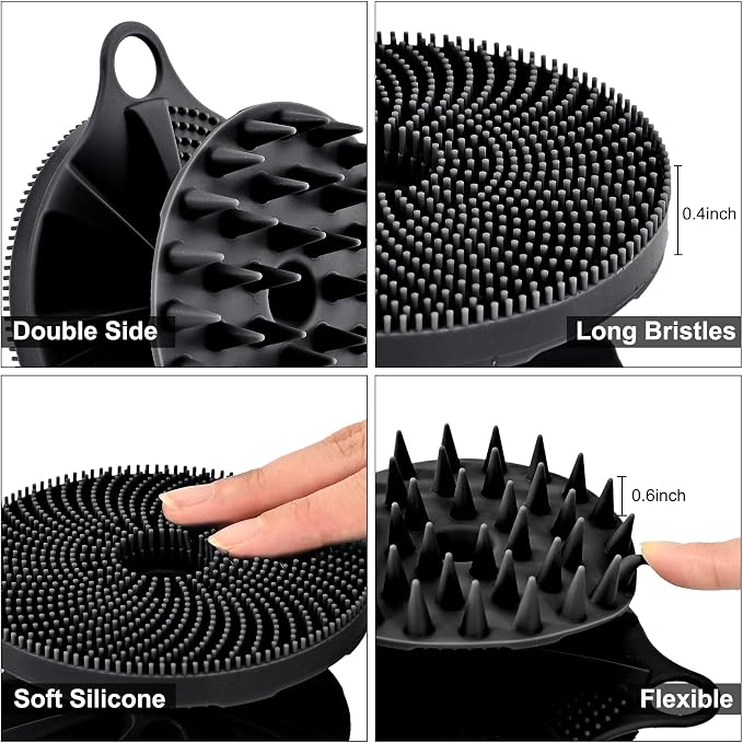INNERNEED 2-in-1 Silicone Body Scrubber and Scalp Massager Shampoo Brush - Image 3