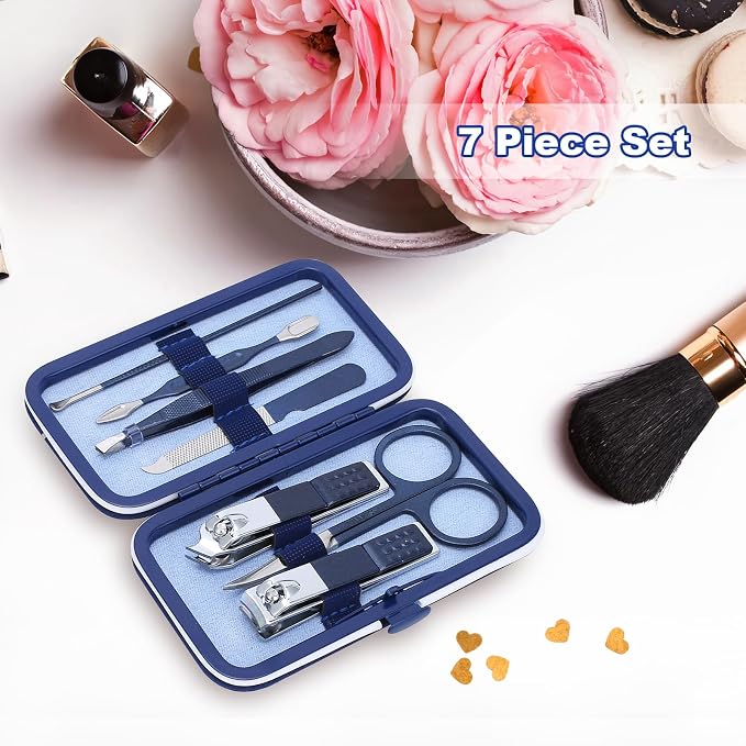 Manicure Set-Stainless Steel Nail Care Set-Professional 7 in 1 Ingrown Toenail - Image 4