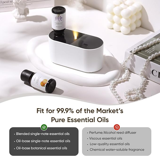 Lecdura Waterless Diffuser for Essential Oil, Battery Operated Scent Air - Image 6