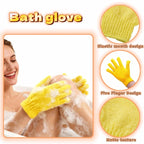 Exfoliating Shower Gloves, 2 Pairs Reinforced Nylon Bath Scrubbing Mitts - Image 5