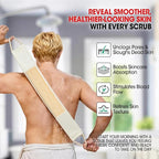 Loofah Back Scrubber with Handle, Natural Exfoliating Shower Sponge, Deep Clean - Image 3