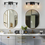 PARTPHONER 3-Light Bathroom Light Fixtures, Matte Black Vanity Light - Image 7
