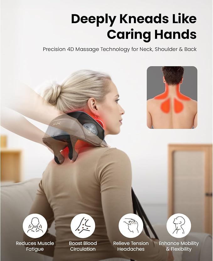 BOB AND BRAD iNeck Pro Cordless 4D Shiatsu Neck Massager - Image 5
