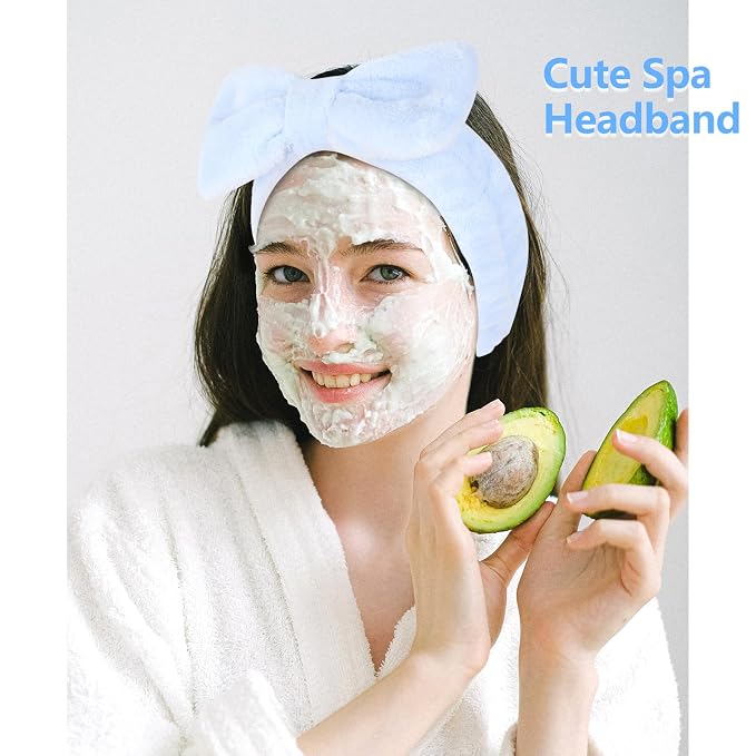 Ondder Spa Headbands for Women, Bow Makeup Skincare Headbands for Washing Face - Image 3