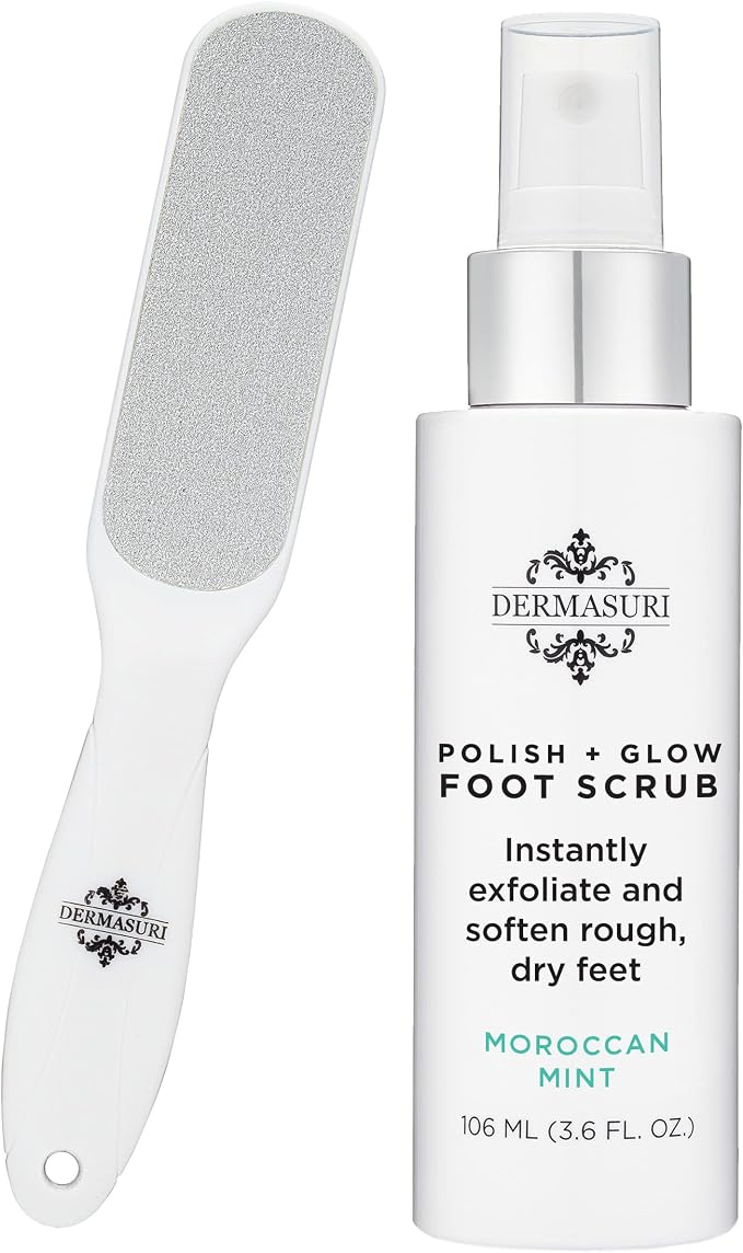 Dermasuri - Callus Remover Foot Scrub - Exfoliating Feet Spray-on Formula and by Dermasuri