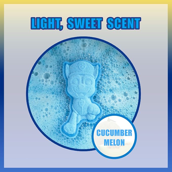 Paw Patrol 6 Pack Cucumber Melon Scented Bath Bombs Character Molded Bath Bombs - Image 5