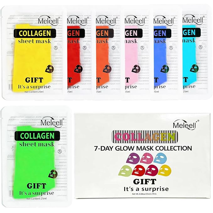 Collagen Face Masks Skincare Bulk, Hydrating Spa Face Mask Beauty by IMGladYouChoseMeleellGoAheadAndChooseYourFavoriteItemsThankYou