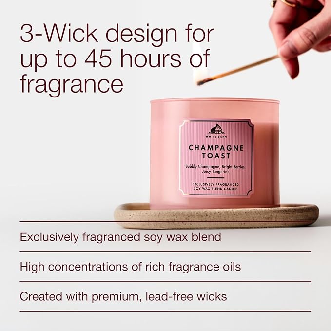 Bath & Body Works Champagne Toast 3-Wick Candle - Image 4
