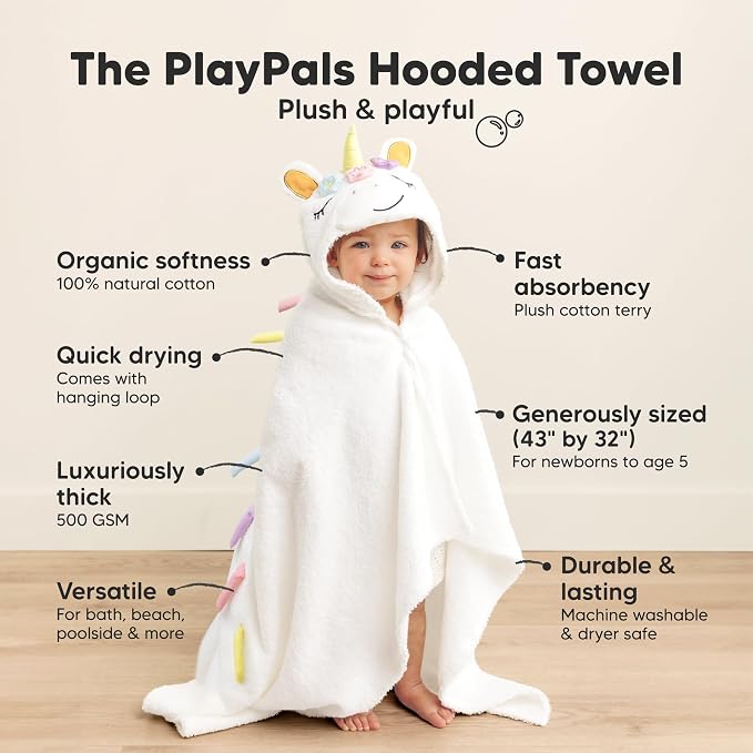 KeaBabies Organic Baby Towel - Image 3