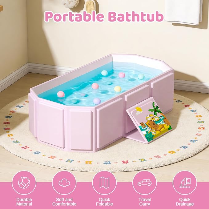 Portable Bathtub, Foldable Bathtub No Installation, Bathroom SPA Soaking Tub - Image 4