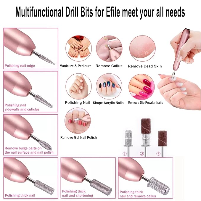 2026 Upgrad 116 PCS Portable Electric Nail Drill - Image 5