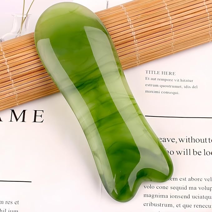 Gua Sha Scraping Massage Tool, GuaSha Facial Set, Natural Resin GuaSha Massage - Image 3