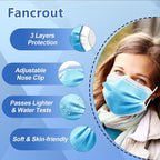 100Pcs Blue Disposable Face Mask, 3 Ply Masks - Image 3