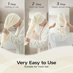 REDKISS 4 Pack Extra Large Hair Towels - Image 3