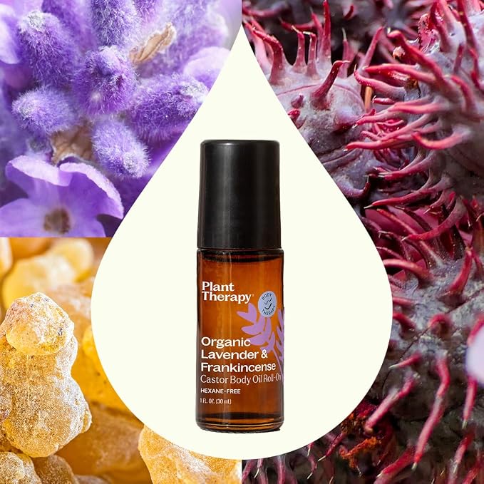 Plant Therapy Organic Lavender & Frankincense Castor Body Oil Roll-On 30 mL - Image 4