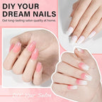 AILLSA Nail Tips and Glue Gel Kit Short Coffin Nail Tips 240pcs - Image 3