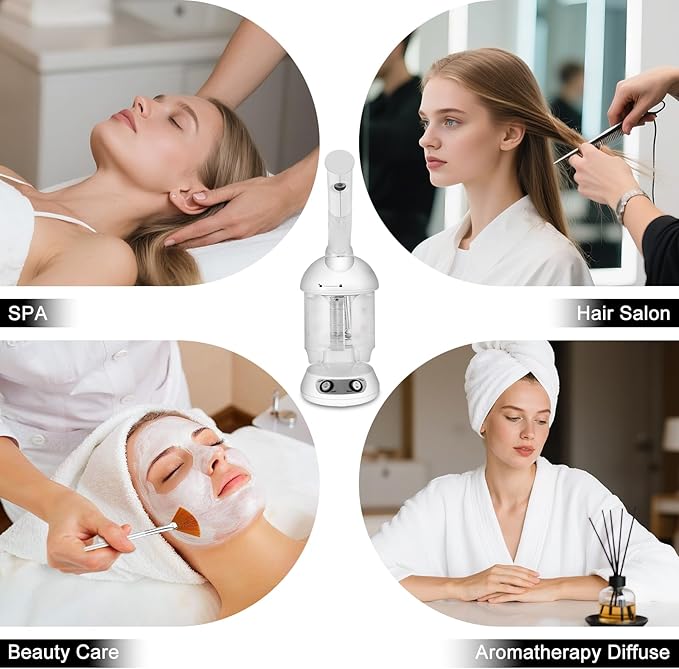 Nano Ionic Facial Steamer with Removable Water Cup, Face Steamer 360° Rotatable - Image 7
