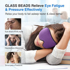 YFONG Weighted Sleep Mask, Women Men 3D Eye Mask Blocking Lights Sleeping Mask - Image 3