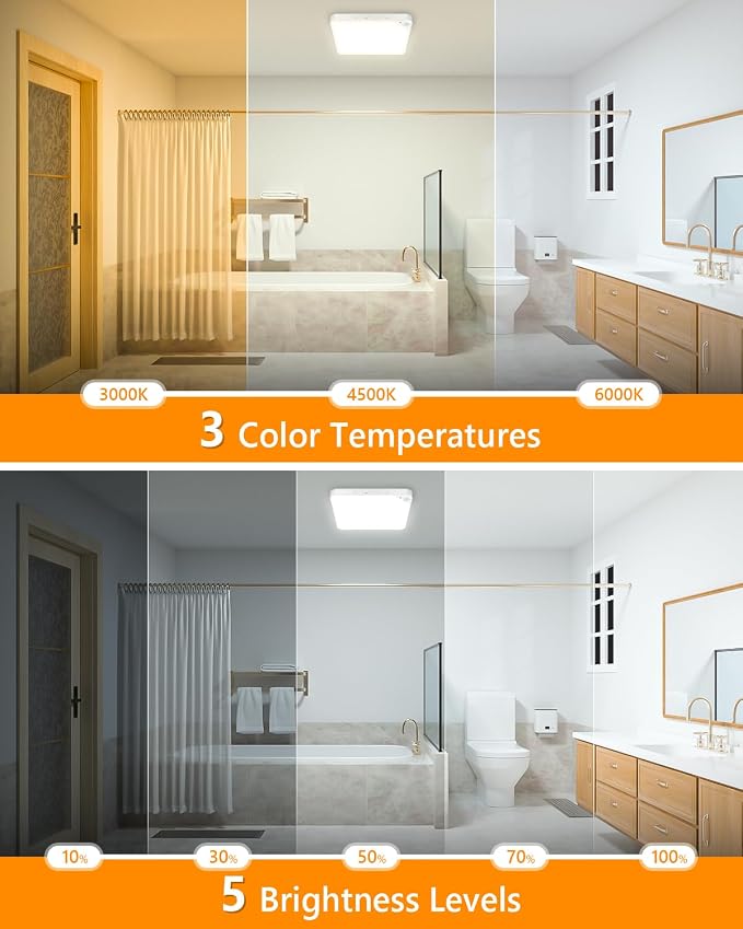 Rechargeable 8W Motion Sensor Ceiling Light Indoor, Wireless Magnetic Stick on - Image 6