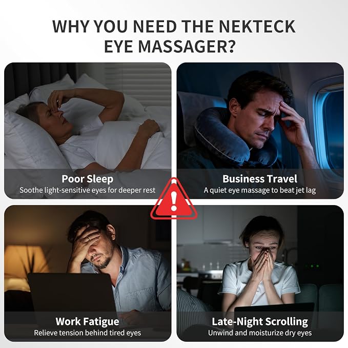 Nekteck Eye Massager with Heat, Birthday Gifts Eye Mask Massage - Image 7