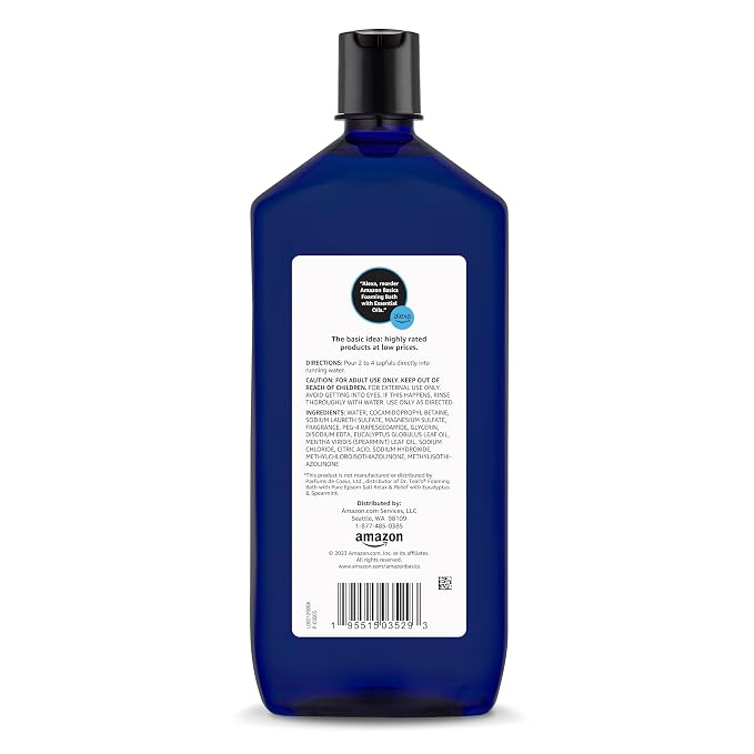 Amazon Basics Eucalyptus & Spearmint Scented Foaming Bath - Image 2