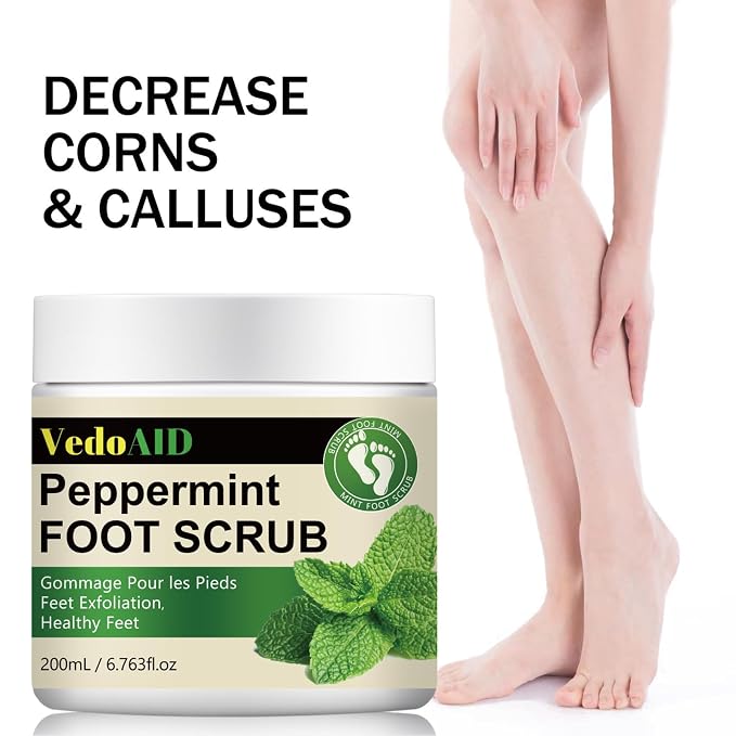 Peppermint Foot Scrub – Natural Exfoliating Cream - Image 3