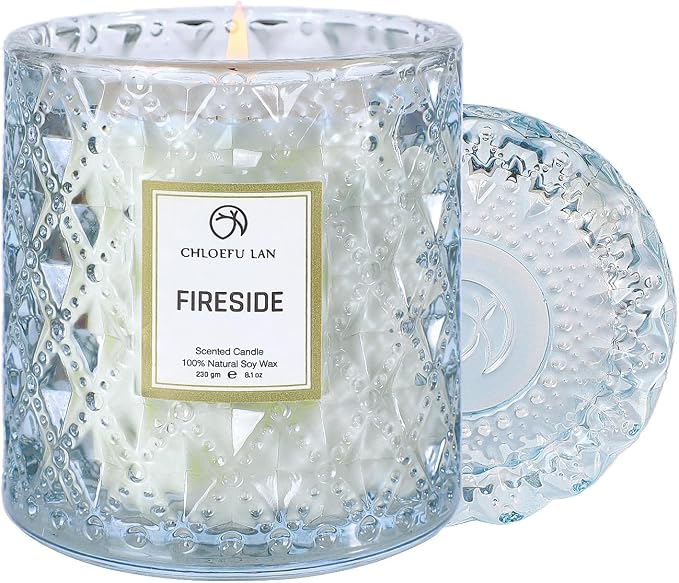 Chloefu LAN Smokey Fireside Scented Candle Gifts by ChloefuLANScentedCandles