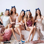 Semato 8Pcs Navy Blue Spa Headband Bachelorette Party Favors Set Skincare - Image 6