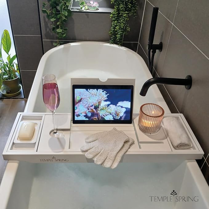 Temple Spring Bamboo Bathtub Tray Caddy - Image 2