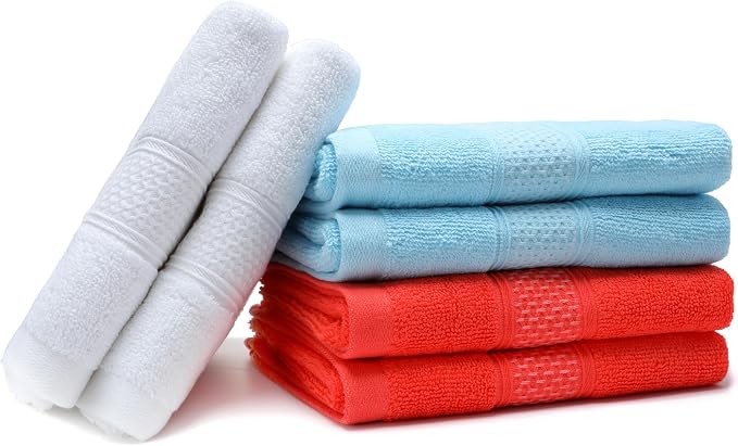 Cotton Hand Towels Set, 6-Piece Set, Super Absorbent Quick Drying, Bathroom - Image 5