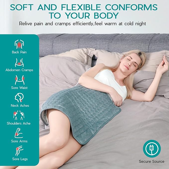 Heating Pad for Period Cramps, Electric Heating Pad for Neck & Shoulders & Back - Image 3