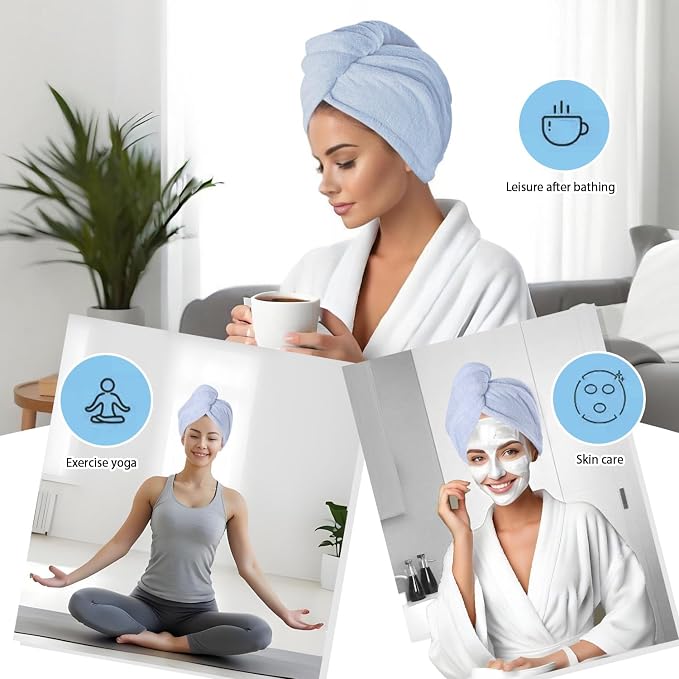 Microfiber Hair Drying Towel Wrap - Image 3