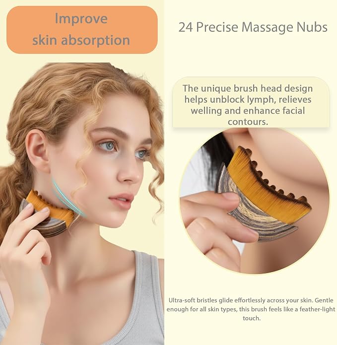 New Lymphatic Contour Face Brush, Lymphatic Drainage Massager - Image 6