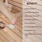 Foot File Callus Remover 5-in-1, Scrubber Brush, Stainless Steel Foot Rasp and - Image 4