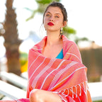 HAVLULAND Turkish Beach Towel Oversized 40"x 72" 100% Turkish Cotton, Sand Free - Image 8