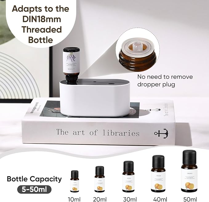 Lecdura Waterless Diffuser for Essential Oil, Battery Operated Scent Air - Image 5