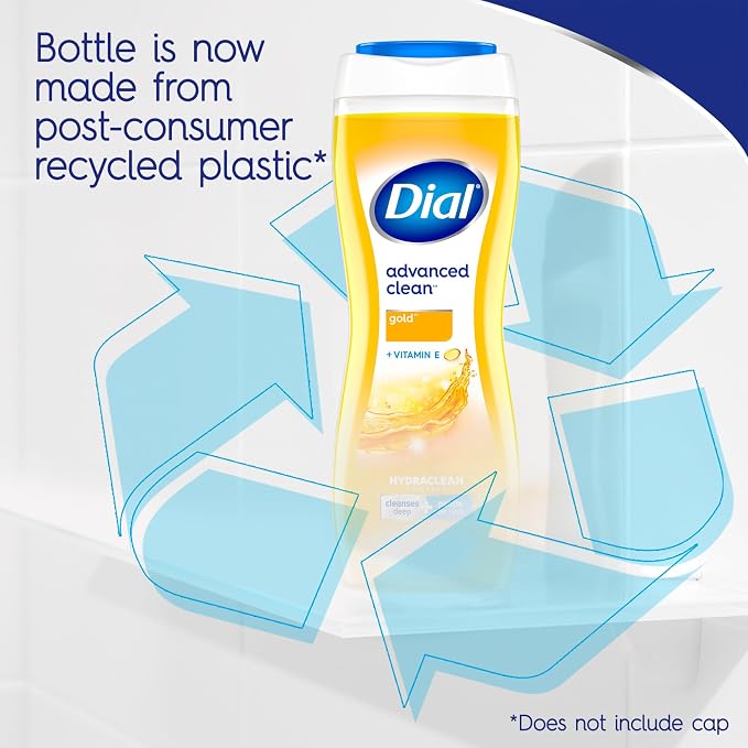 Dial Body Wash, Advanced Clean Gold, 16 Fl Oz, Hydraclean Complex & Vitamin E - Image 4