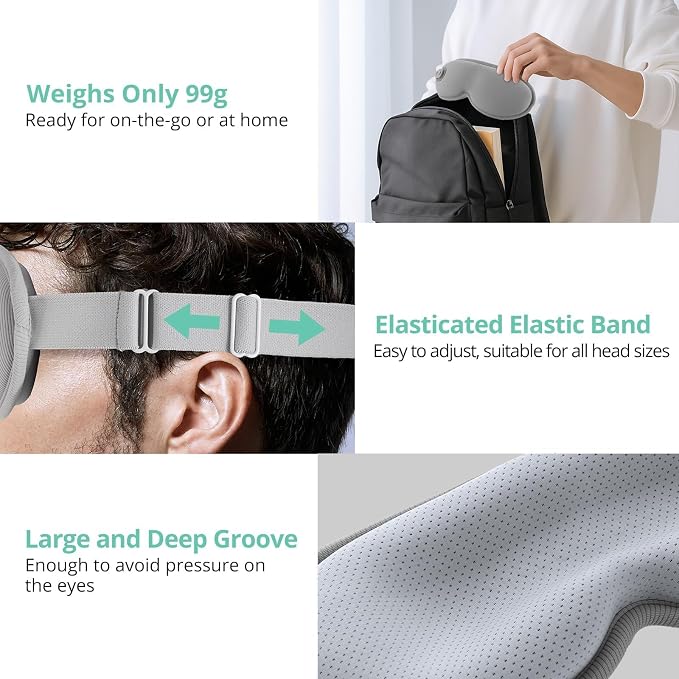VINTEAM Cordless Heated Eye Mask – 3D Design - Image 6