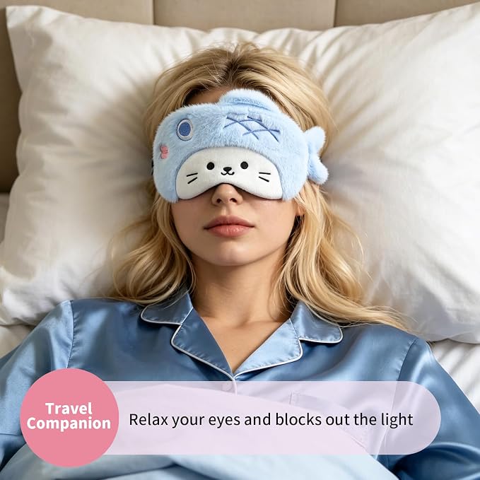 PERFECTSIGHT Sleep Eye Masks, Cute Sleep Eye Cover Lightweight Adjustable - Image 2