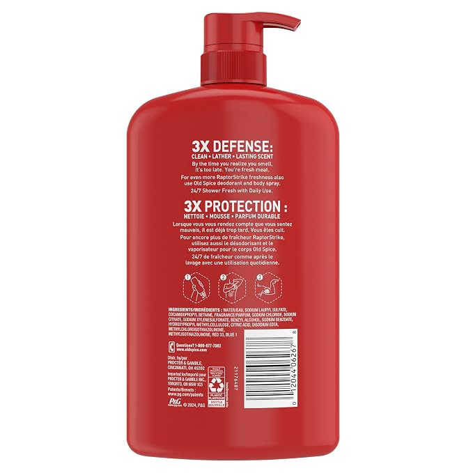 Old Spice Cleansing Body Wash for Men, 3X Defense, 24/7 Shower Fresh - Image 8
