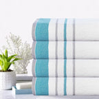 CASA COPENHAGEN White Bay 4Pcs 100% Egyptian Cotton Designer Hand Towels Gift - Image 2