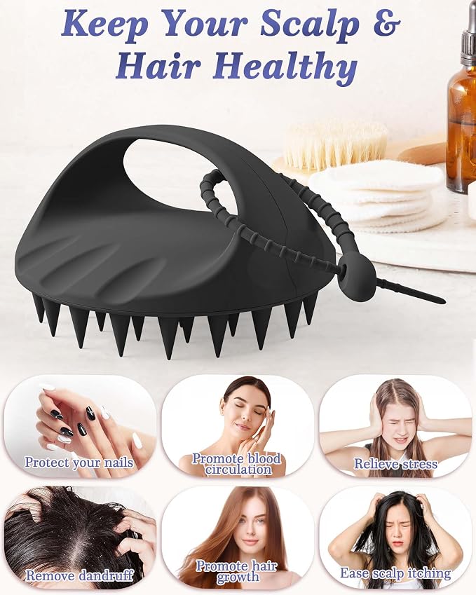 Manmihealth Large Hair Scalp Scrubber, One-piece Silicone Scalp Massager - Image 5
