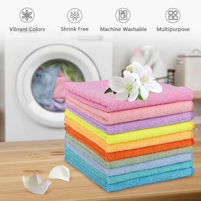 Orighty Washcloths Towels Set 10 Pack, Highly Absorbent and Soft Feel - Image 6