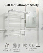 Foldable Heated Towel Rack, Dual-Zone Electric Towel Warmer Rack - Image 4