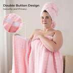 REDKISS Pink Plus Size Towel Wrap - Image 5