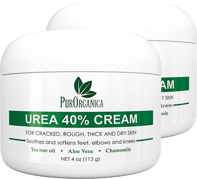 PurOrganica Urea Cream 40% – Made in USA, Maximum Strength Foot Cream by PurOrganica